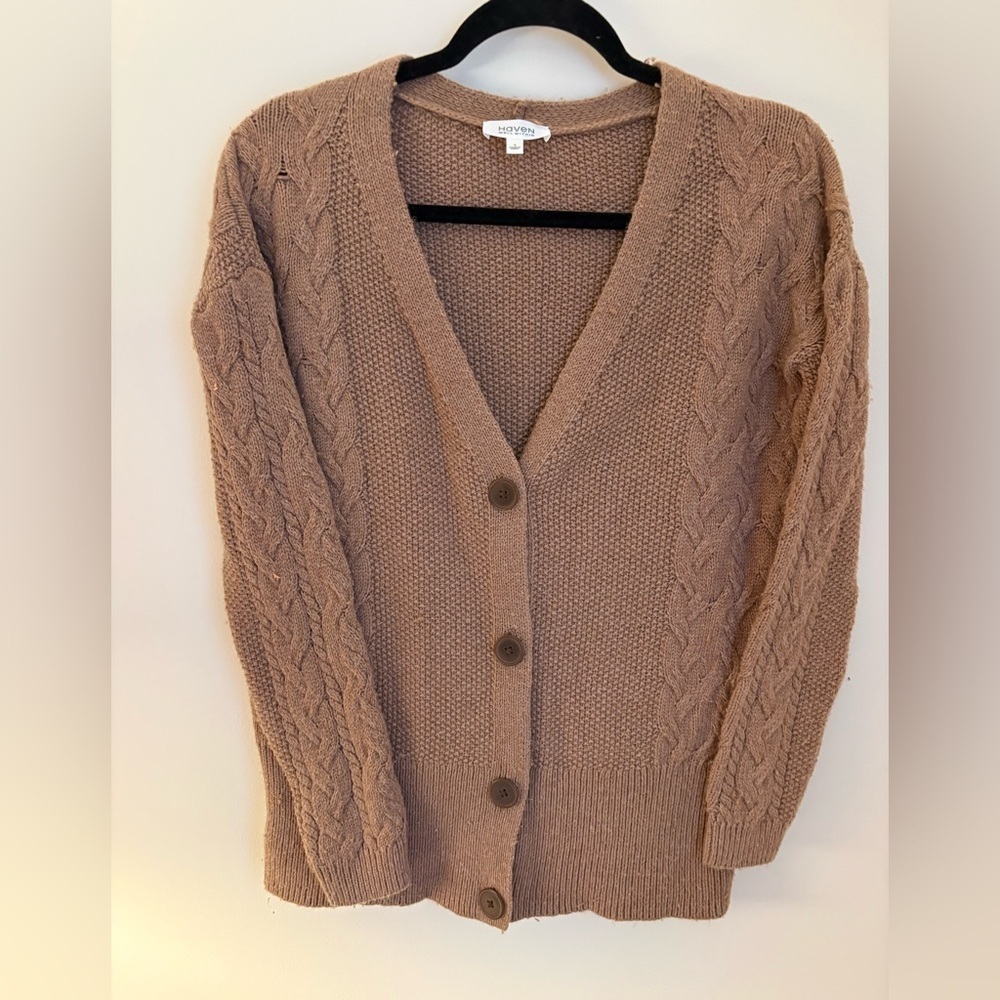 Cable Knit Wool Cotton Blend Cardigan | Scandi Girl | Coastal Grandma | Beach